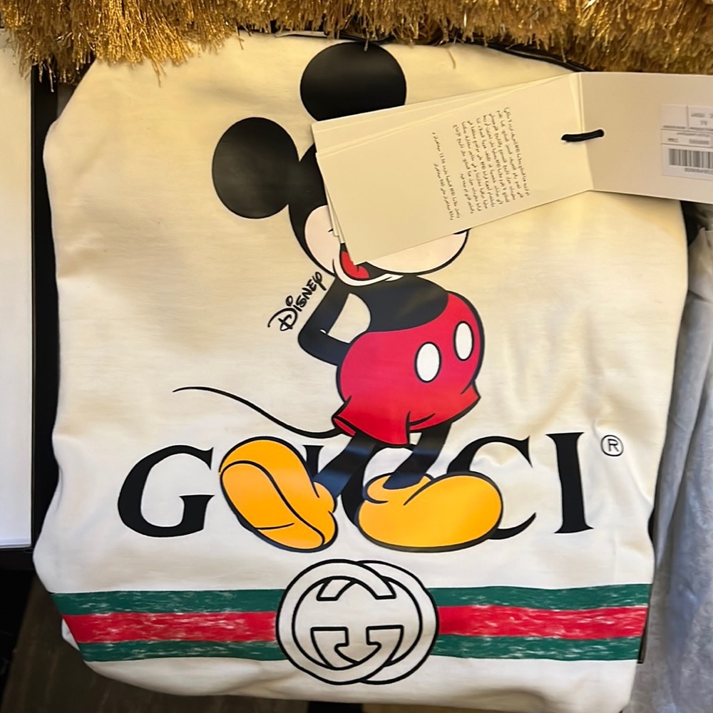 Mickey Mouse gucci shirt with tags!! And in box